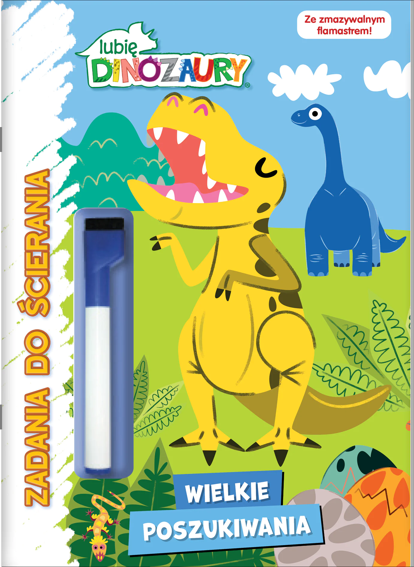 Książka - Lubię dinozaury. Zadania do ścierania