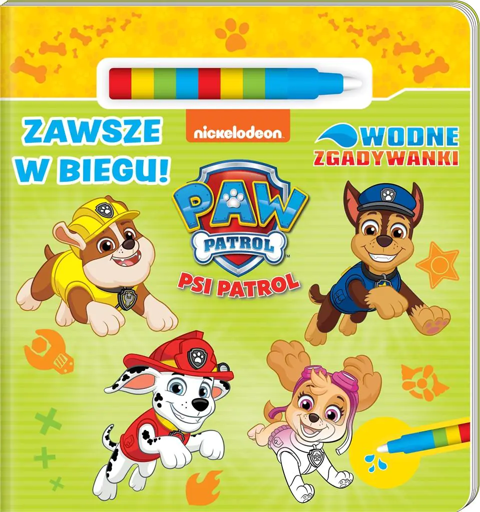 Książka - Psi Patrol. Wodne Zgadywanki. Zawsze w biegu!