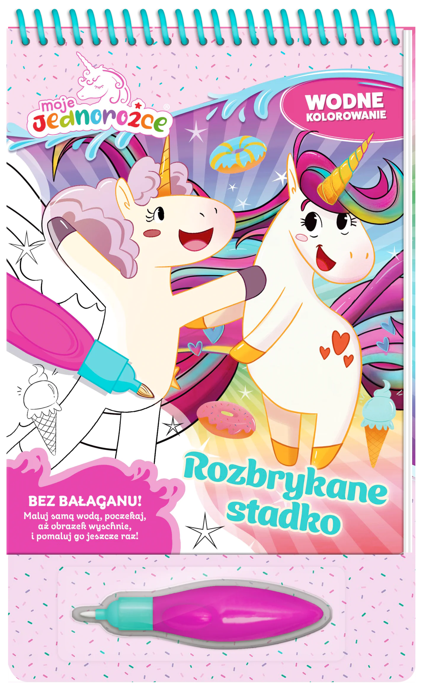 Książka - Moje Jednorożce Wodne Kolorowanie