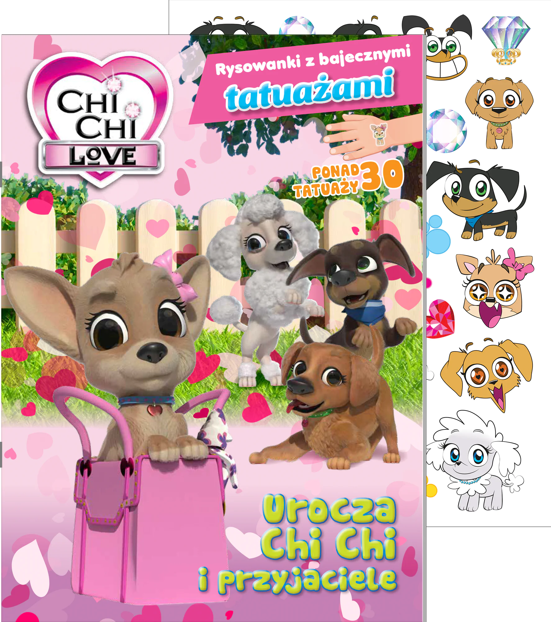 Książka - Chi Chi Love. Rysowanki z bajecznymi tatuażami. Urocza Chi Chi i przyjaciele