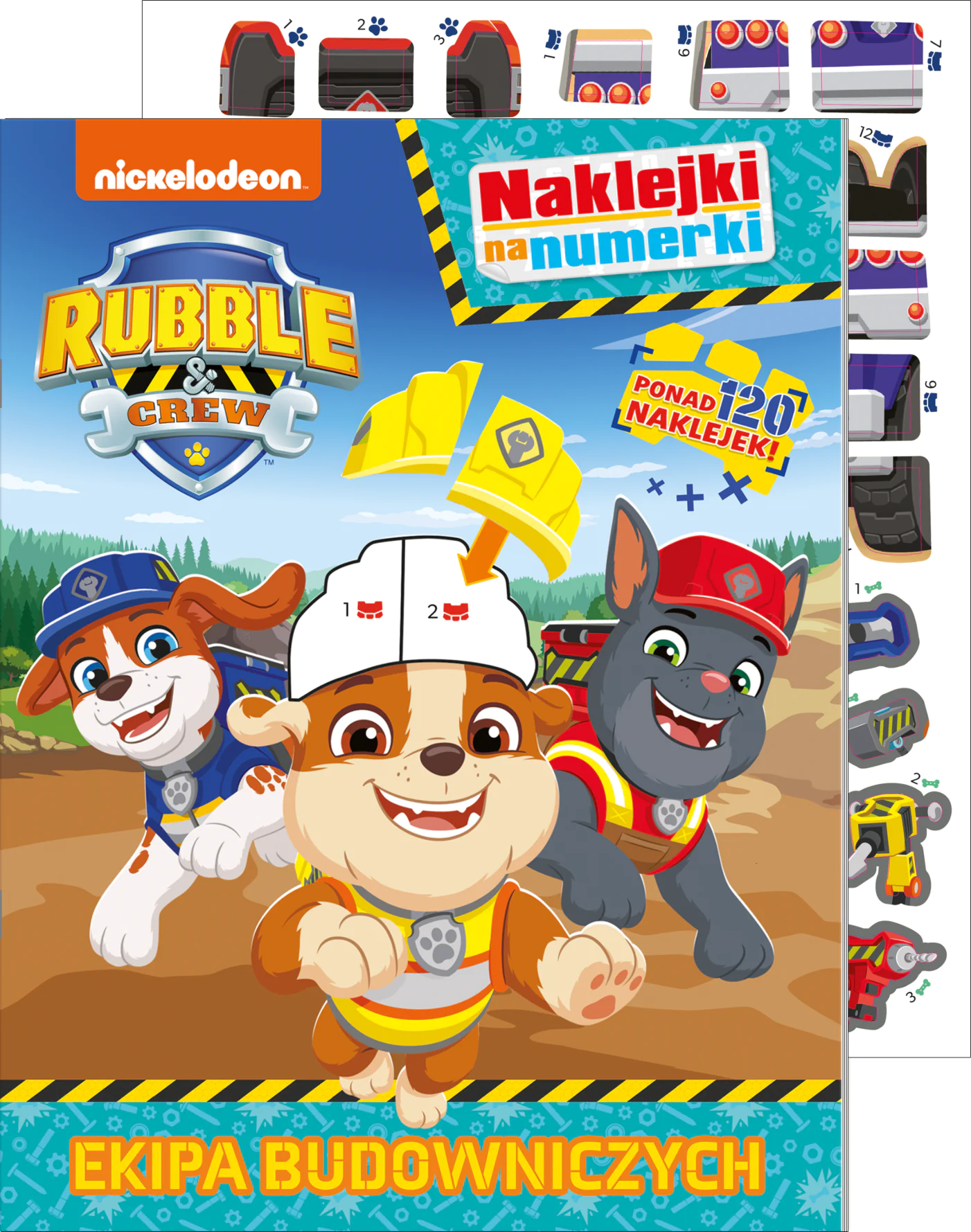 Książka - Rubble and Crew. Naklejki na numerki