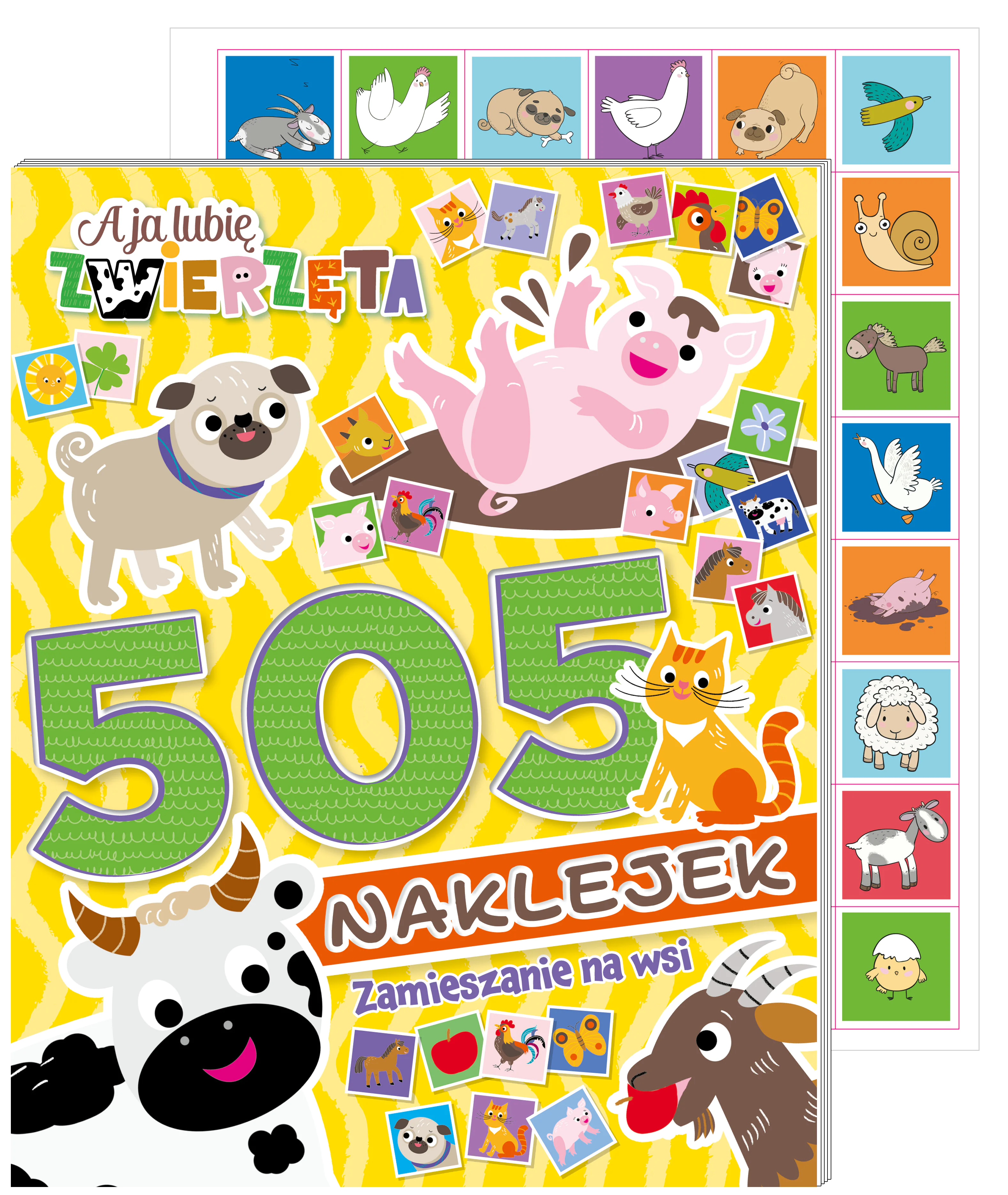 Książka - A ja lubię zwierzęta 505 naklejek część 1. Zamieszanie na wsi