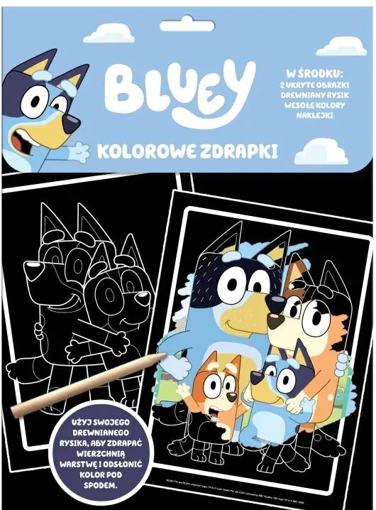 Książka - Bluey. Kolorowe zdrapki
