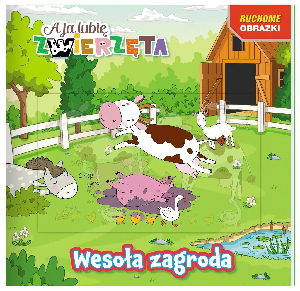 Książka - A ja lubię zwierzęta. Ruchome obrazki. Wesoła zagroda