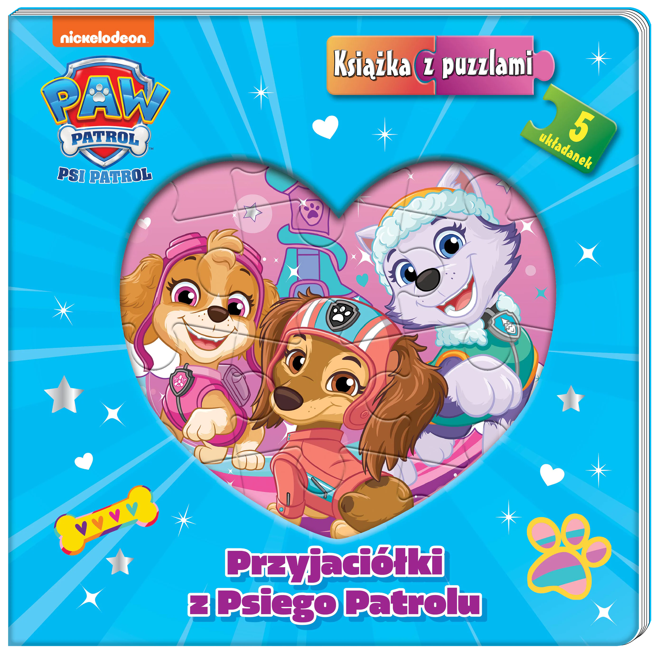 Książka - Przyjaciółki z Psiego Patrolu. Psi Patrol. Książka z puzzlami