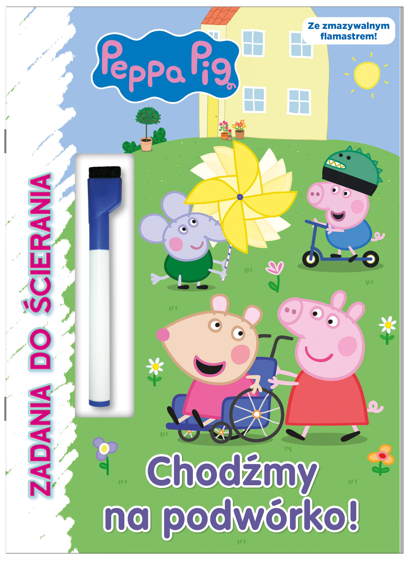 Książka - Peppa Pig. Zadania do ścierania. Chodźmy na podwórko!
