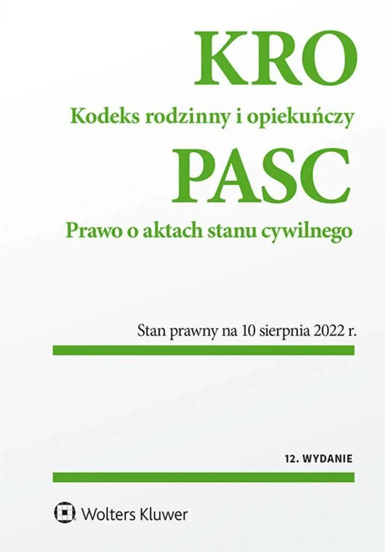 Książka - Kodeks rodzinny i opiekuńczy. Prawo o aktach stanu cywilnego