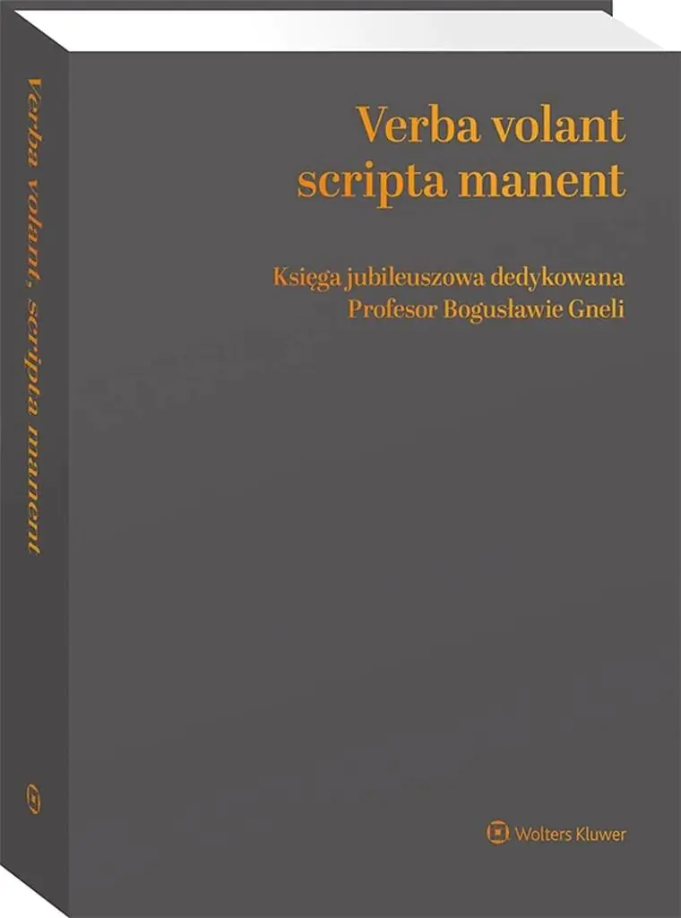 Książka - Verba volant, scripta manent