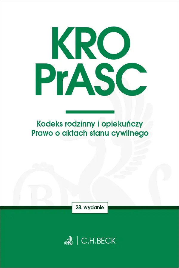 Książka - KRO. PrASC. Kodeks rodzinny i opiekuńczy. Prawo o aktach stanu cywilnego