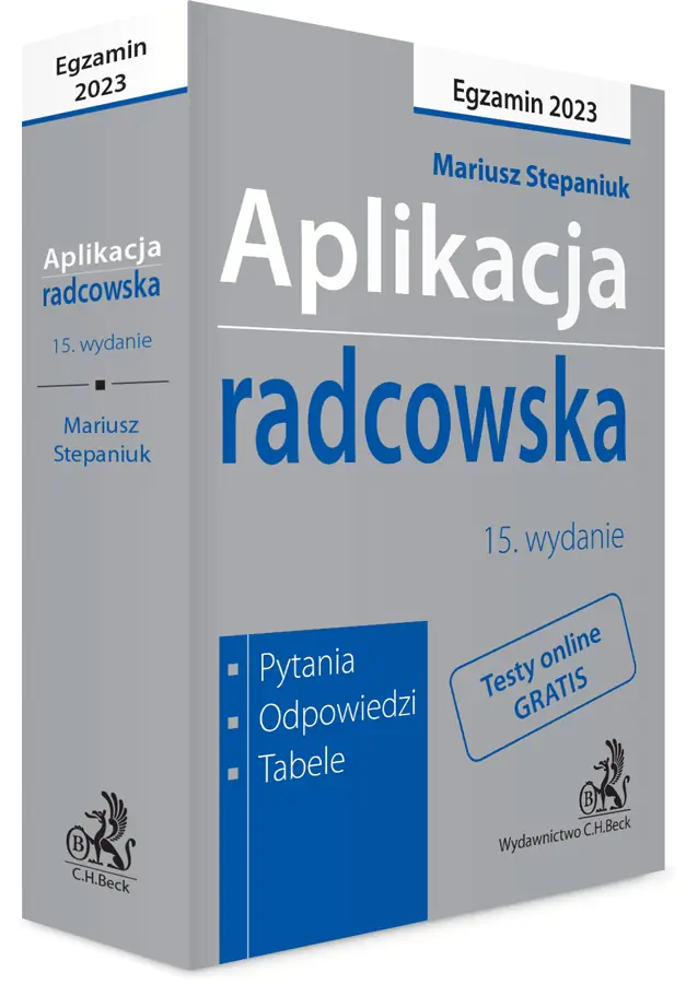 Książka - Aplikacja radcowska 2023. Pytania, odpowiedzi..