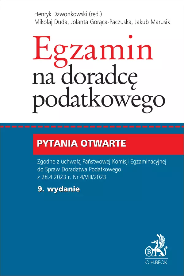 Książka - Egzamin na doradcę podatkowego. Pytania otwarte