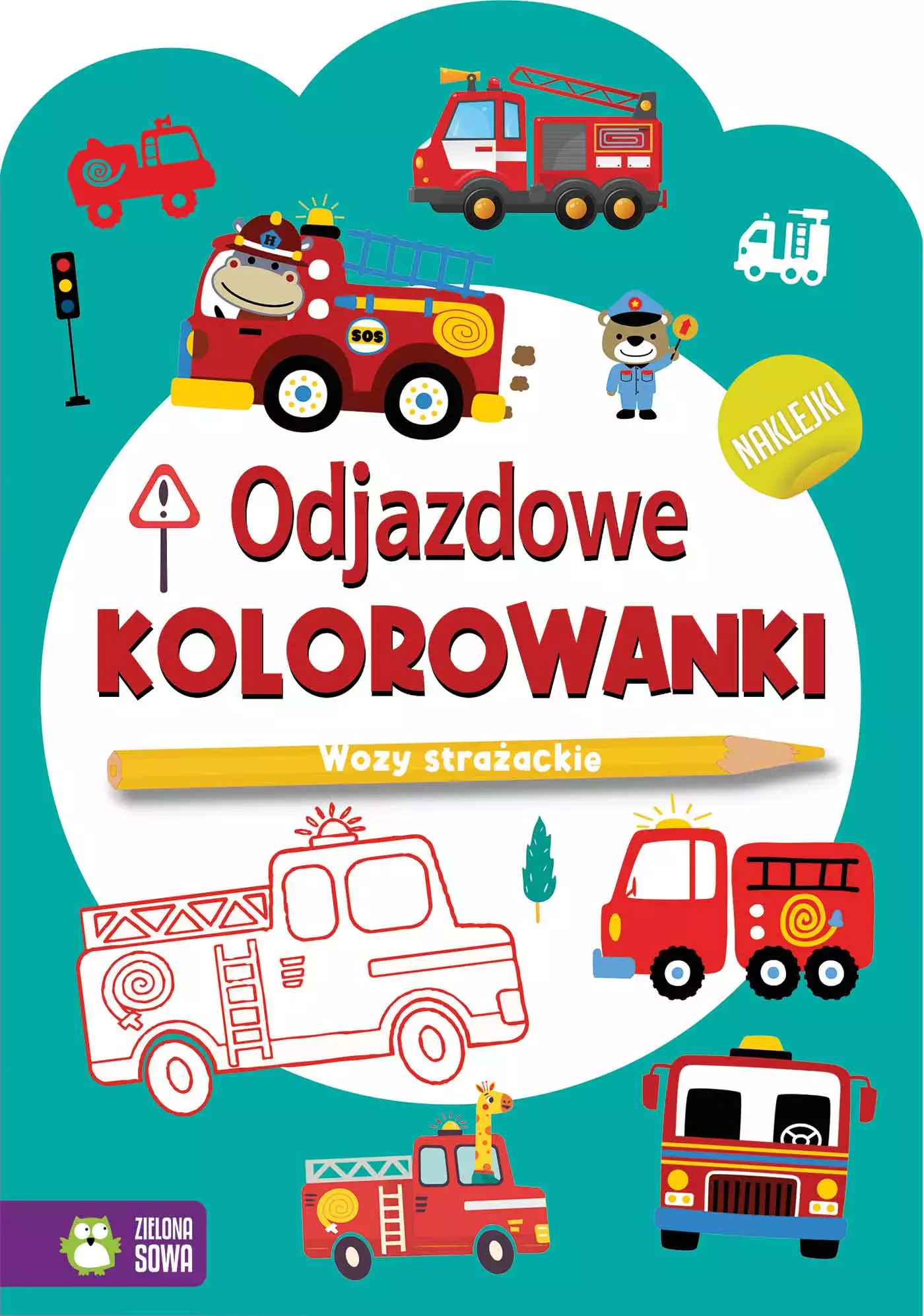 Książka - Odjazdowe kolorowanki. Wozy strażackie