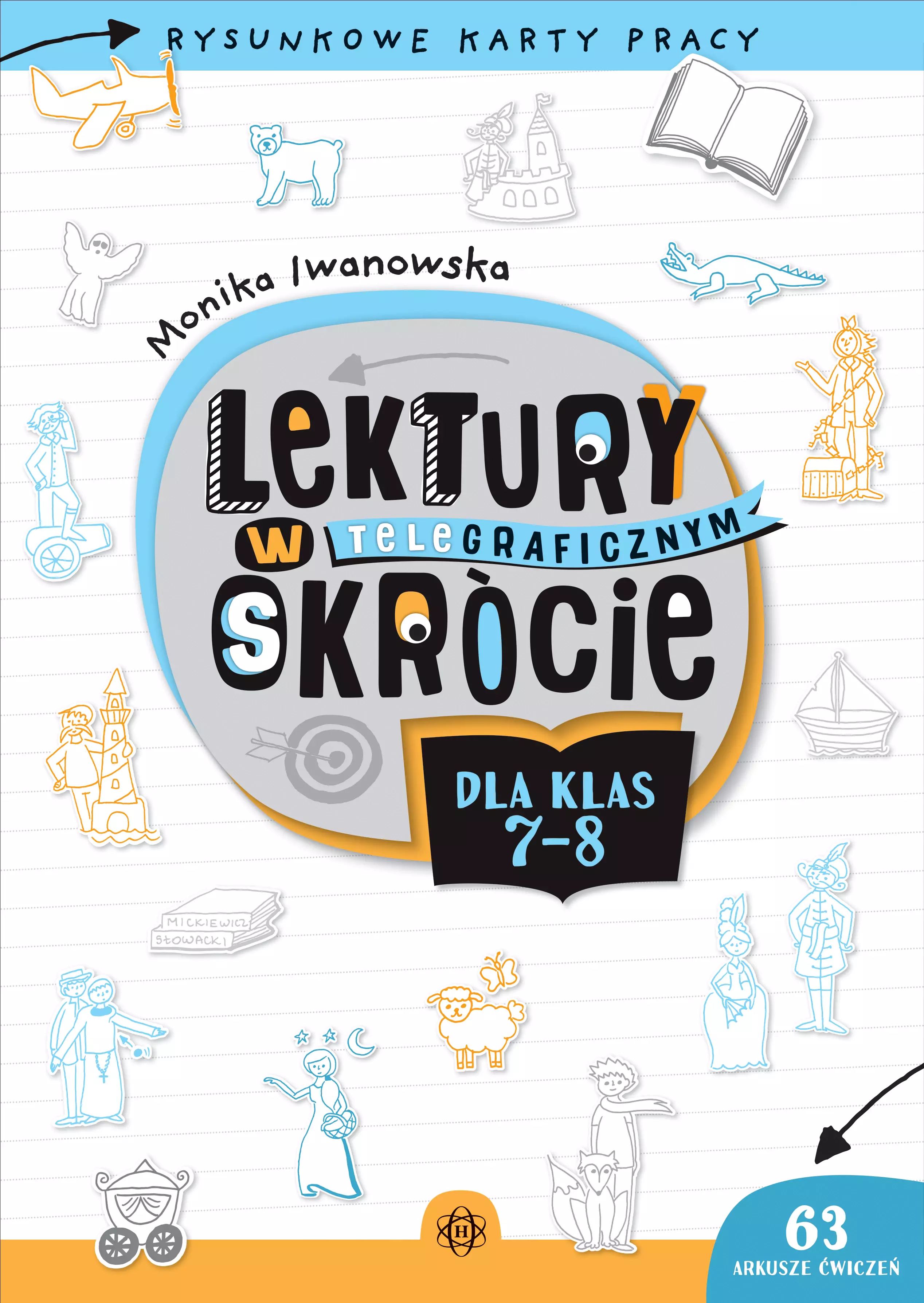 Książka - Lektury w teleGRAFICZNYM skrócie dla klas 7–8 Rysunkowe karty pracy