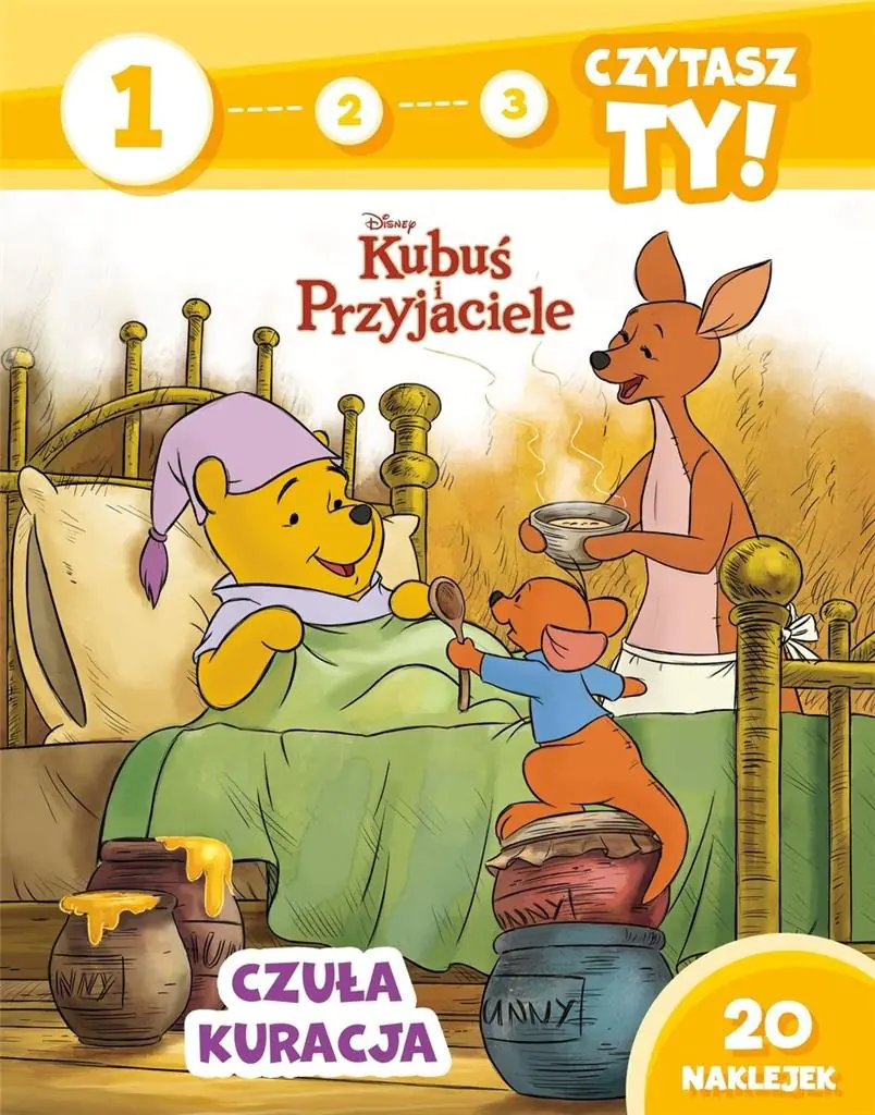 Książka - Kubuś i przyjaciele. Czuła kuracja. Disney. 1, 2, 3, czytasz Ty!