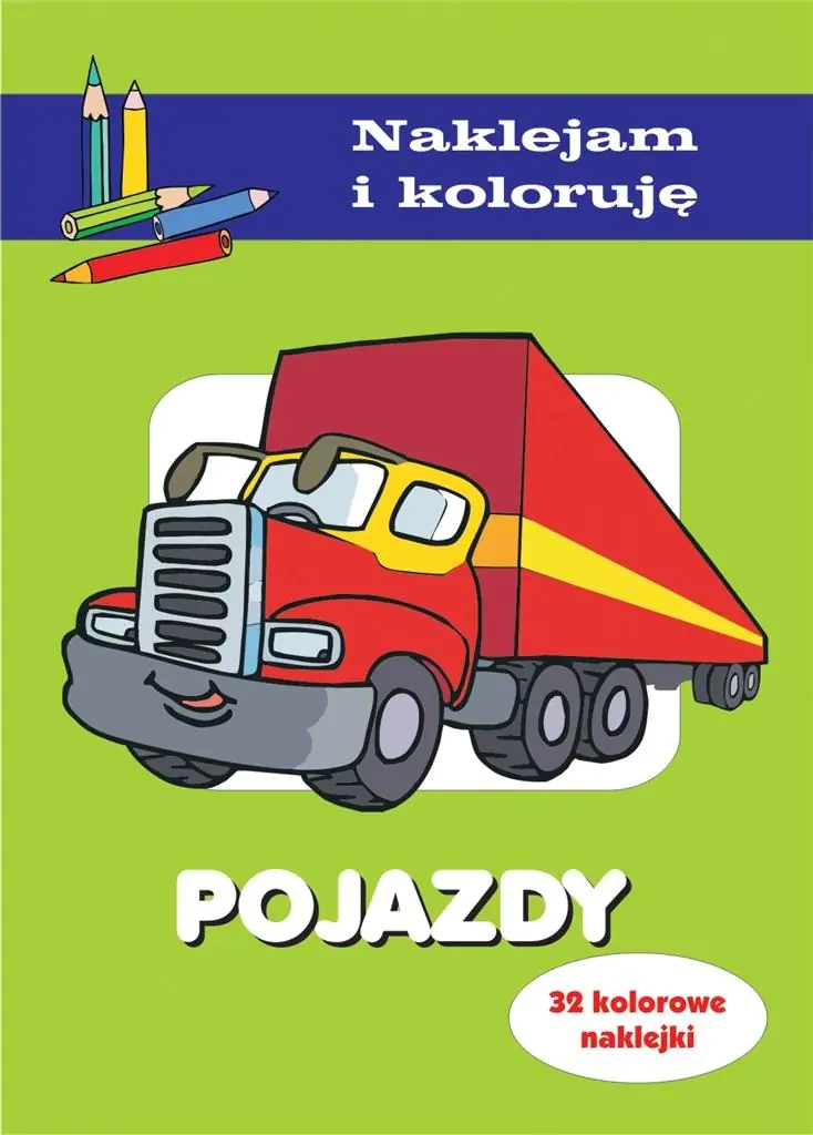 Książka - Pojazdy. Naklejam i koloruję