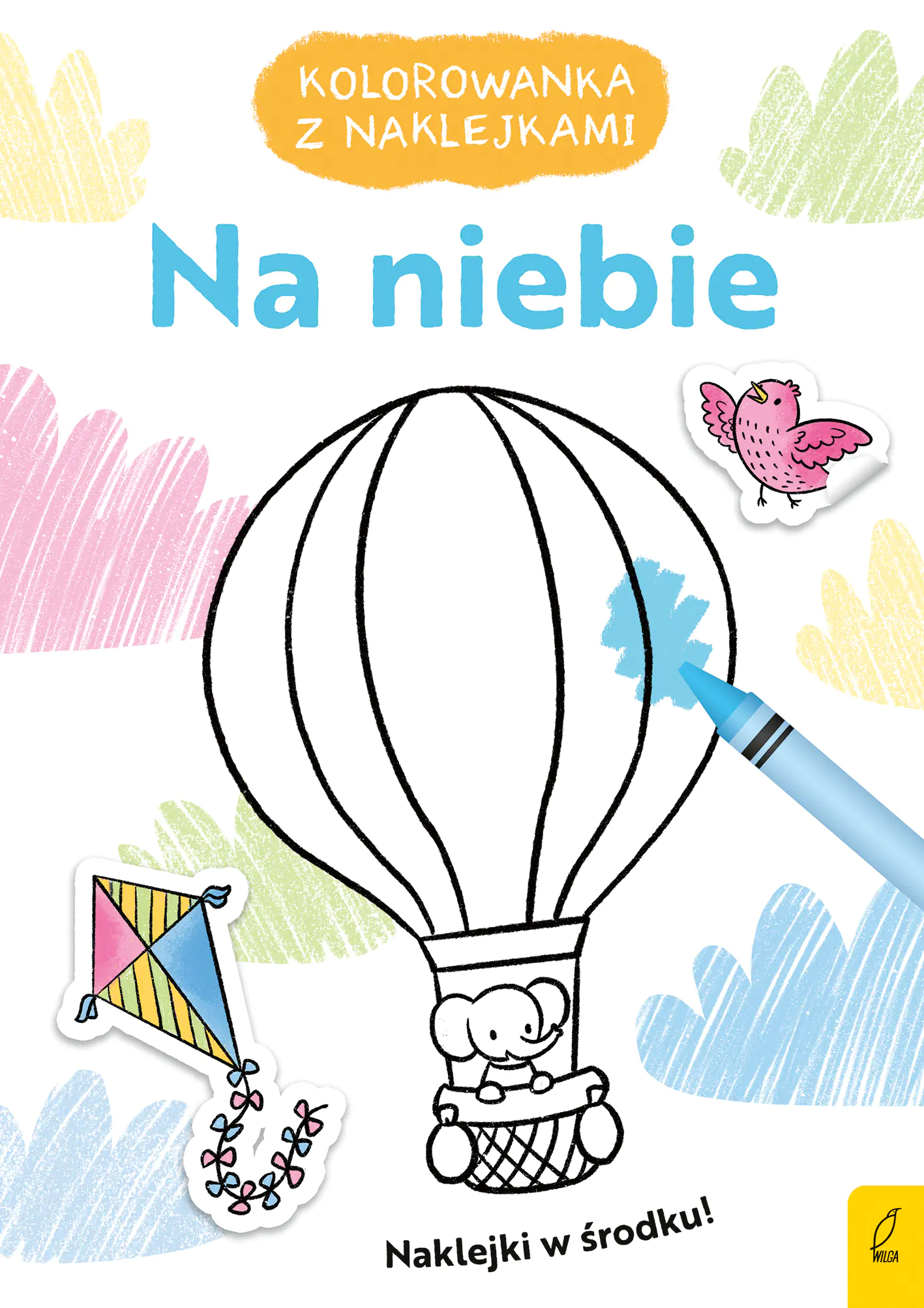 Książka - Kolorowanka z naklejkami. Na niebie