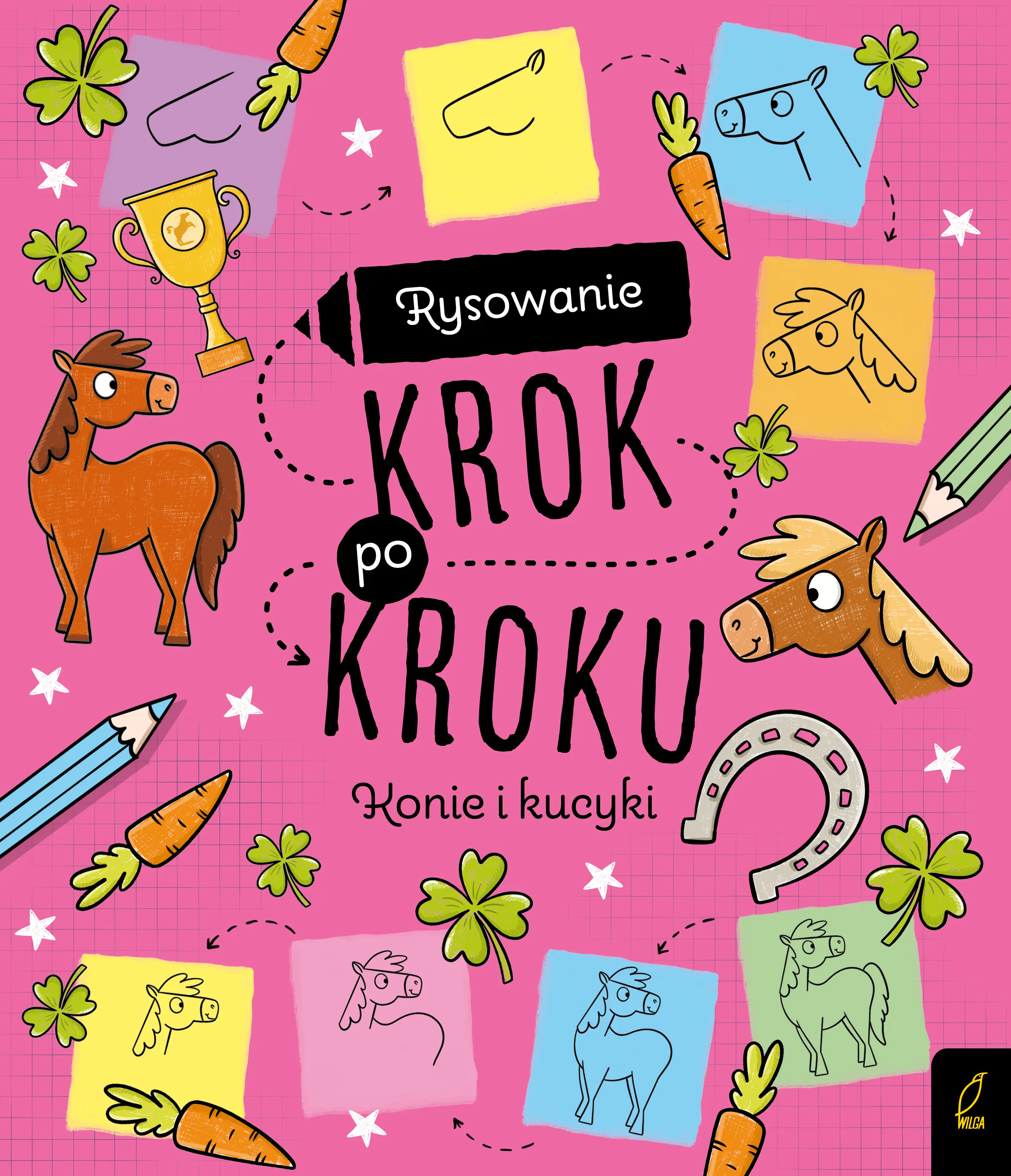Książka - Konie i kucyki. Rysowanie krok po kroku
