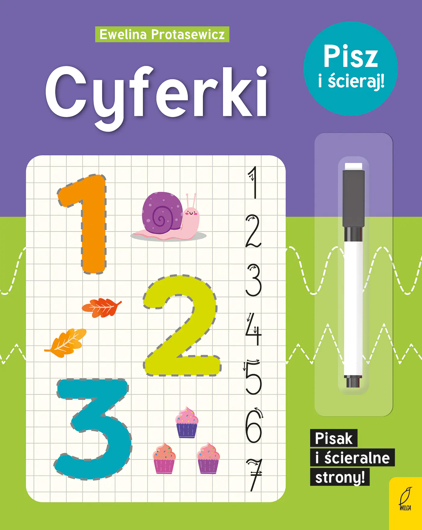 Książka - Cyferki. Pisz i ścieraj!