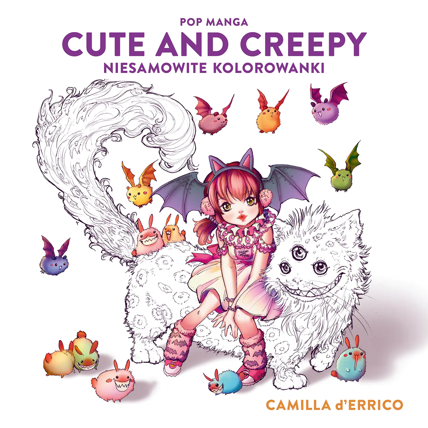 Książka - Pop manga cute and creepy. Niesamowite kolorowanki