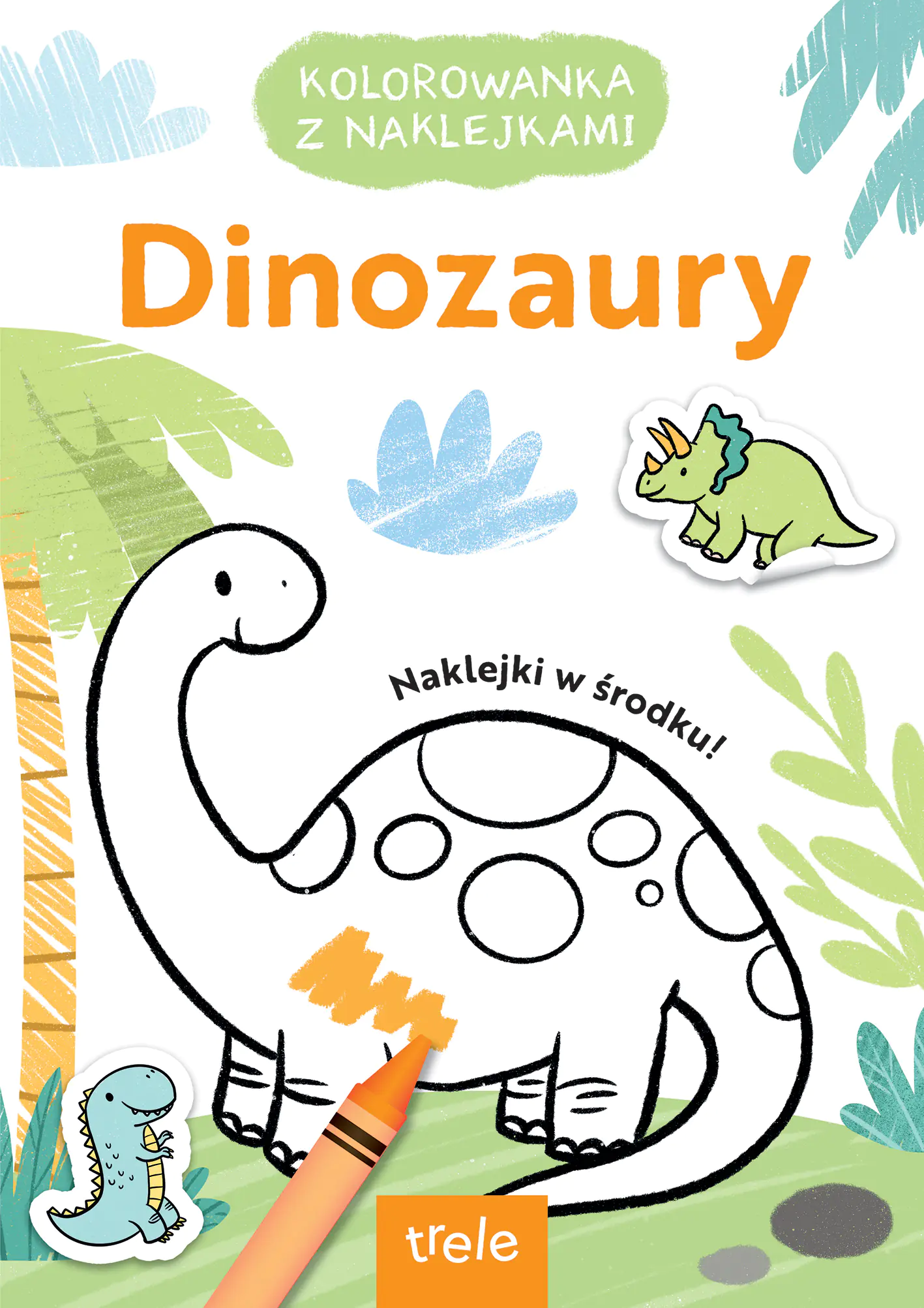 Książka - Dinozaury. Kolorowanka z wykrojnikiem