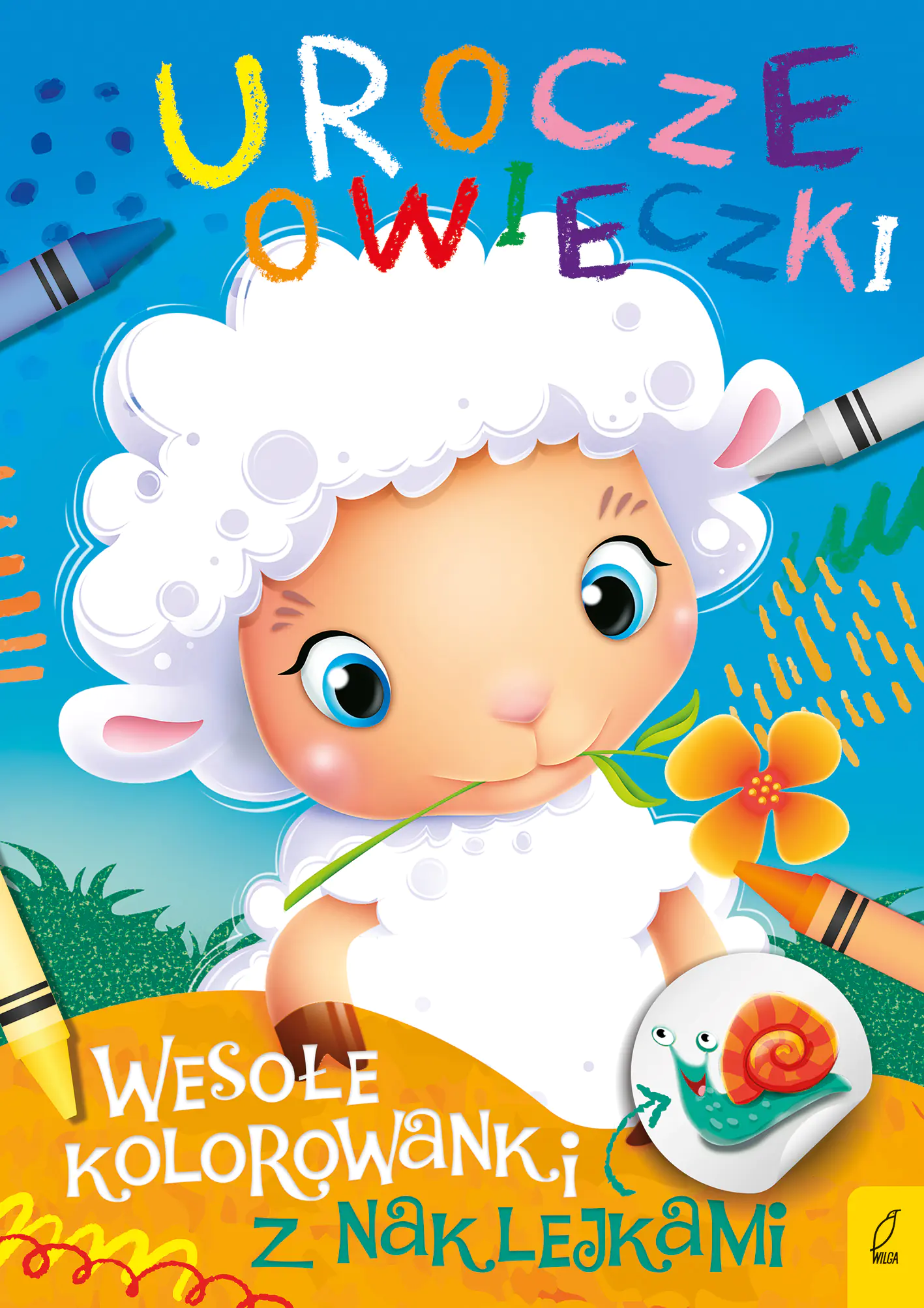 Książka - Wesołe kolorowanki z naklejkami. Urocze owieczki