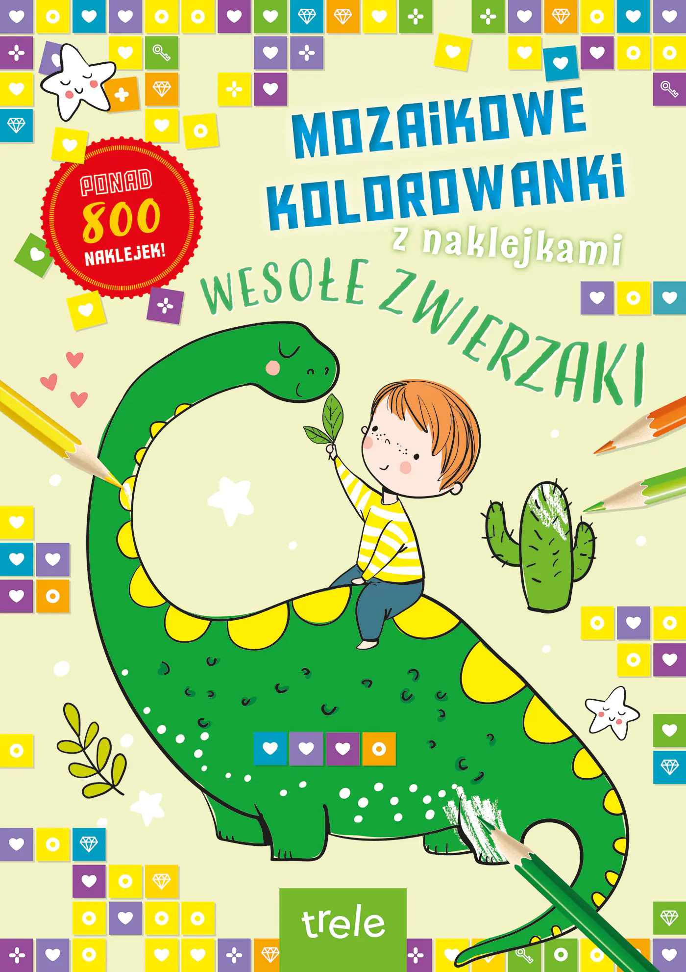 Książka - Mozaikowe kolorowanki. Wesołe zwierzaki