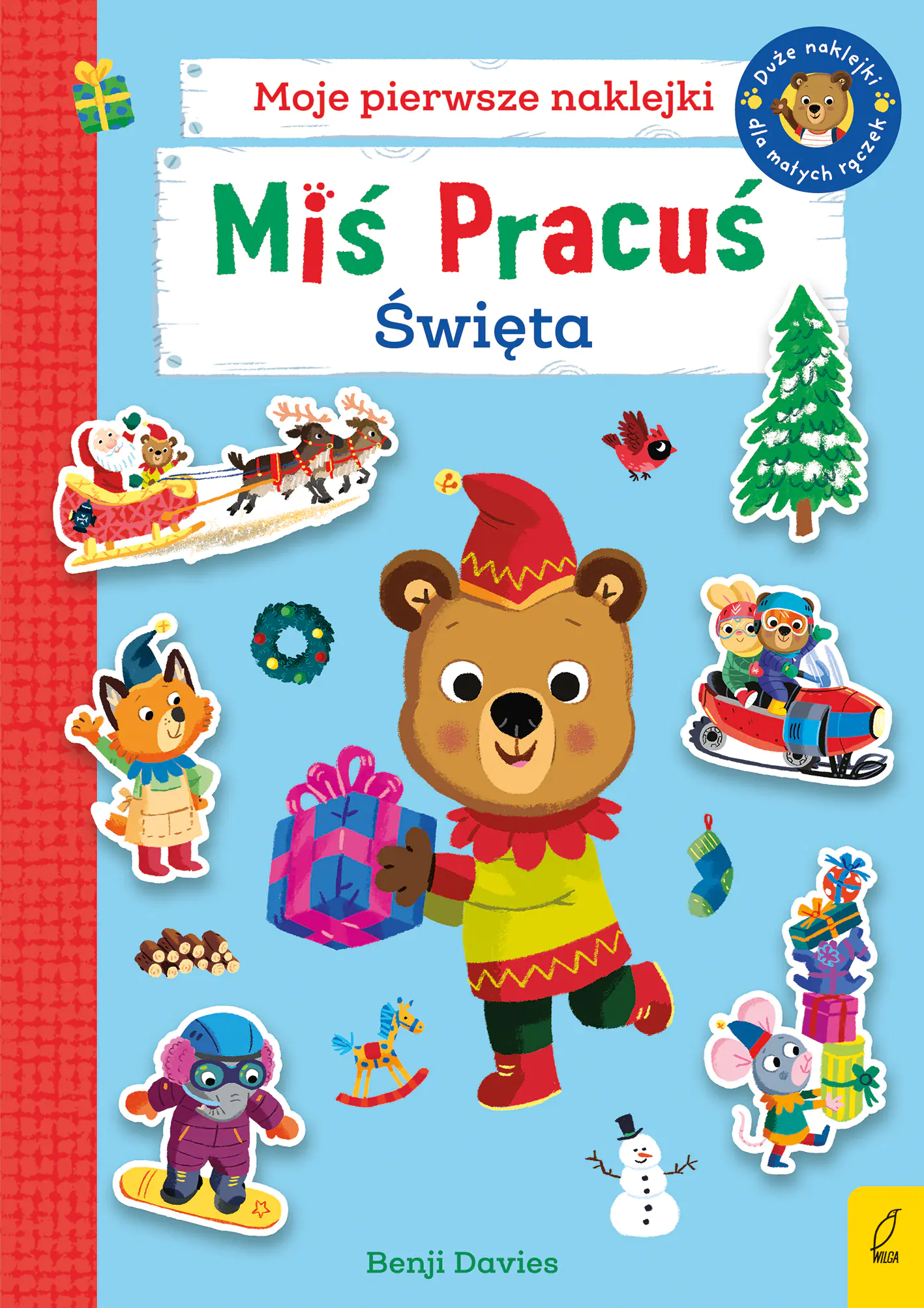 Książka - Święta. Moje pierwsze naklejki. Miś pracuś