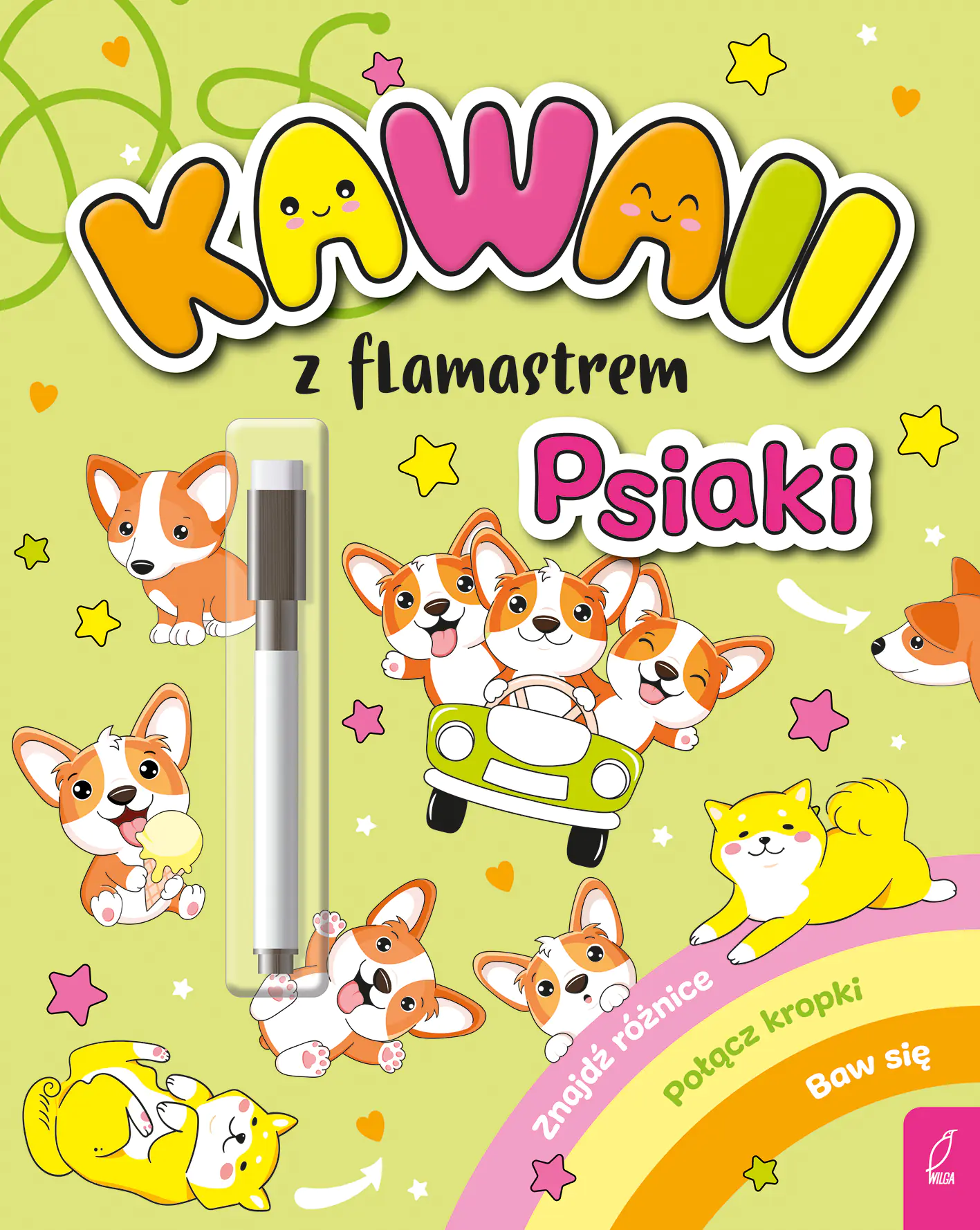 Książka - Psiaki. Kawaii z flamastrem