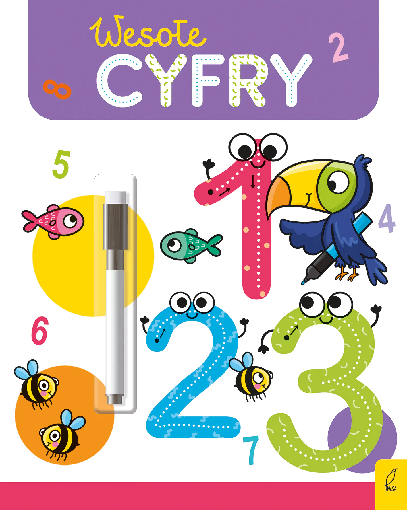Książka - Wesołe cyfry. Pisz i ścieraj!
