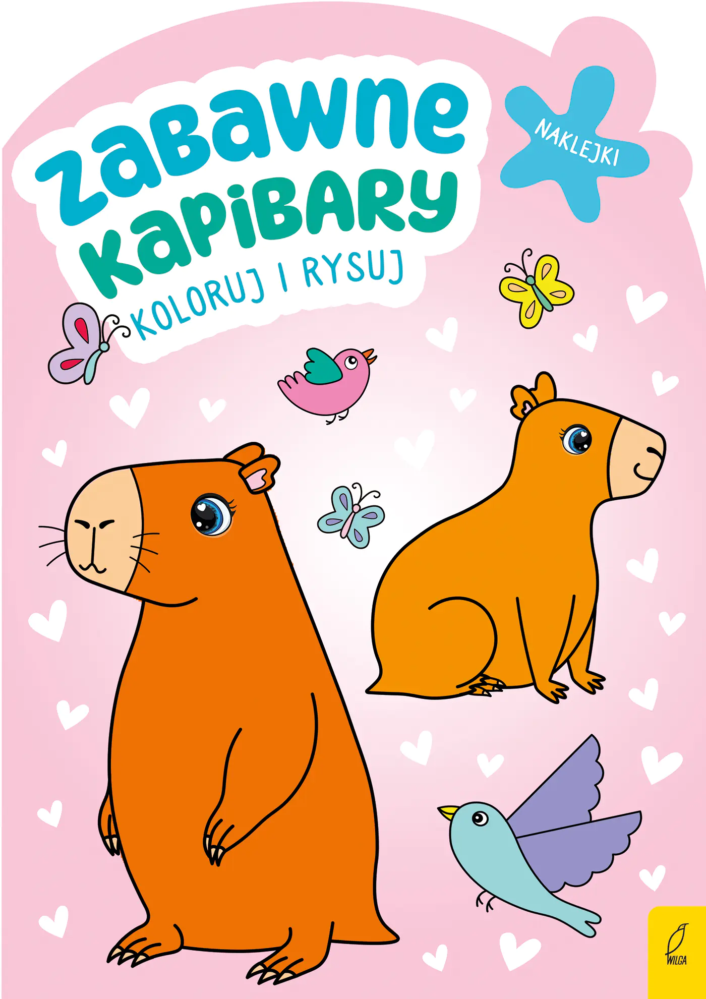Książka - Zabawne kapibary. Koloruj i rysuj