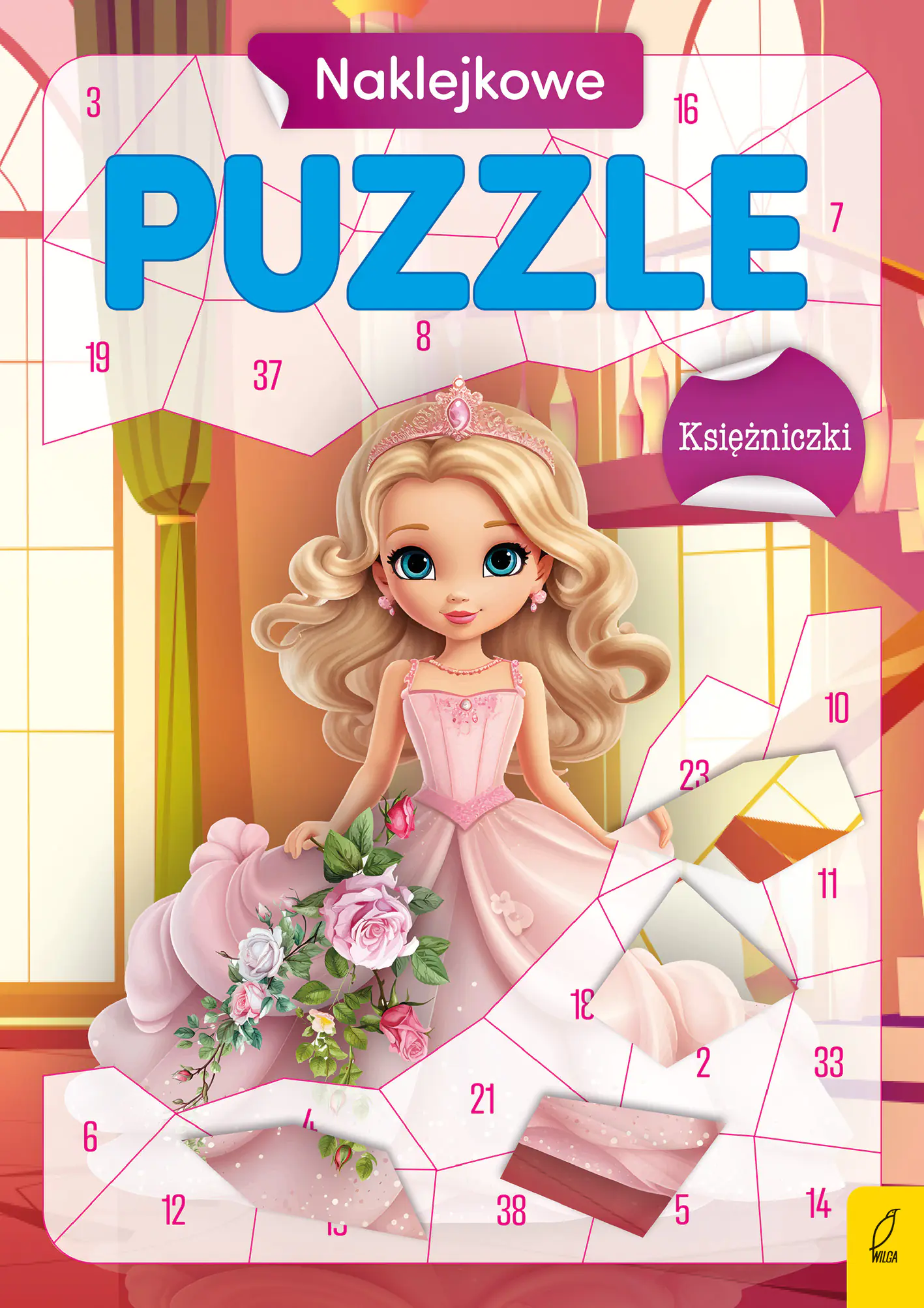 Książka - Księżniczki. Naklejkowe puzzle