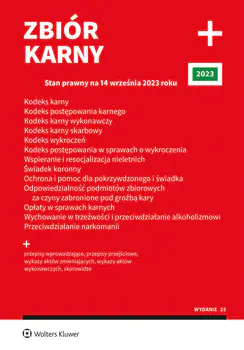 Książka - Zbiór karny. Stan prawny na 14 września 2023 roku