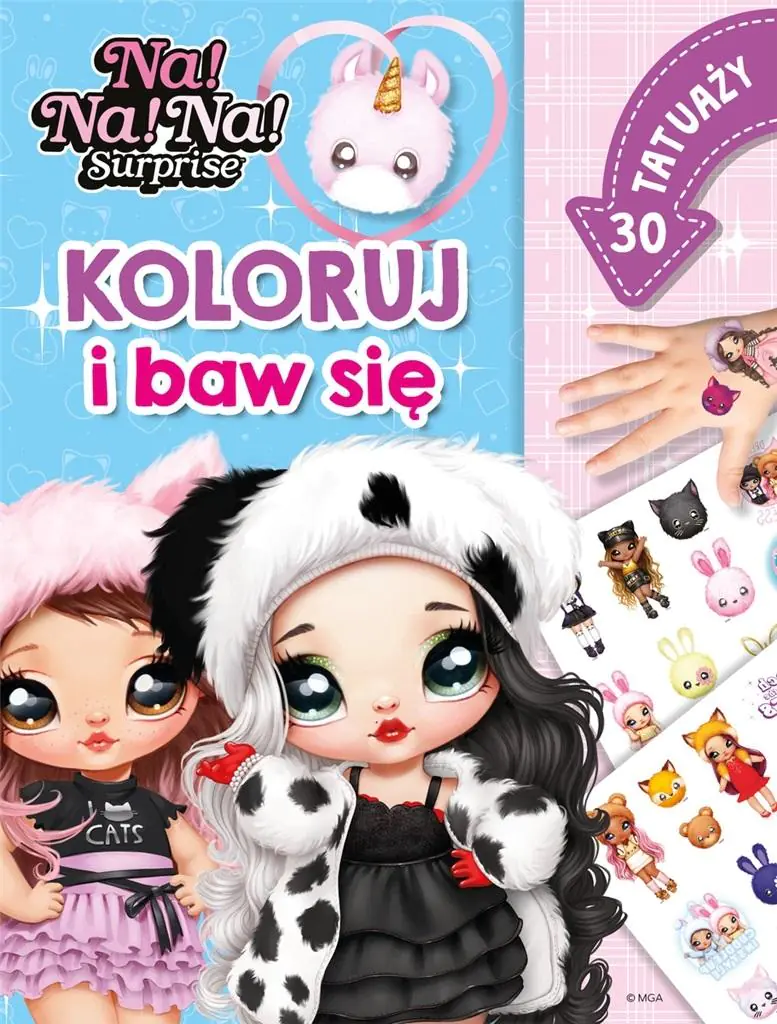 Książka - Na! Na! Na! Surprise. Koloruj i baw się. 30 tatuaży
