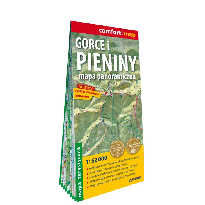 Książka - Gorce i Pieniny. Mapa panoramiczna. 1:52 000