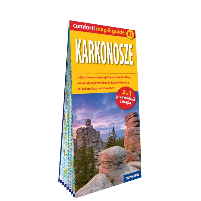 Książka - Karkonosze 2w1. Przewodnik i mapa