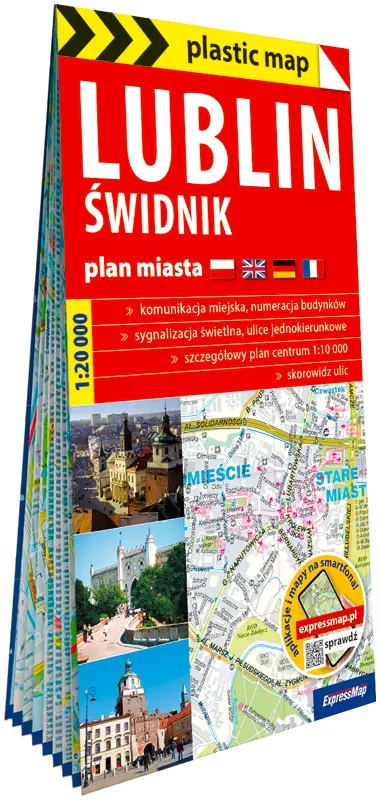 Książka - Lublin, Świdnik. Laminowany plan miasta w skali 1:20 000