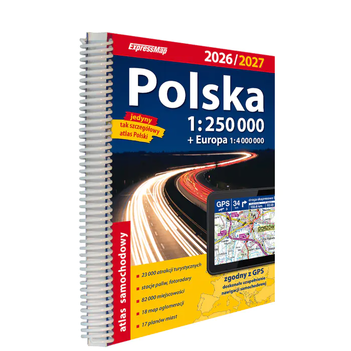 Książka - Polska Atlas Samochodowy 1:250 000 2026/2027