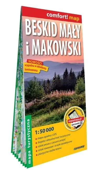 Książka - Beskid Mały i Makowski. Mapa turystyczna 1:50 000