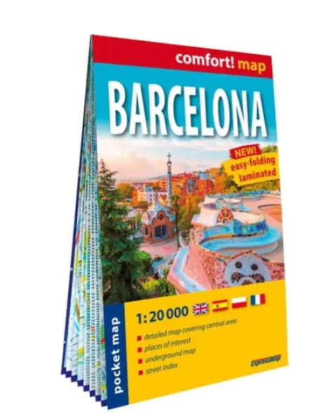 Książka - Barcelona (Barcelona) kieszonkowy laminowany plan miasta 1:20 000