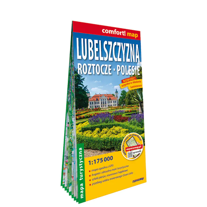 Książka - Lubelszczyzna Roztocze Polesie mapa turystyczna 1:175 000 laminat 2026