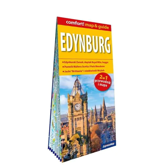 Książka - Edynburg laminowany map&guide (2w1: przewodnik i mapa)