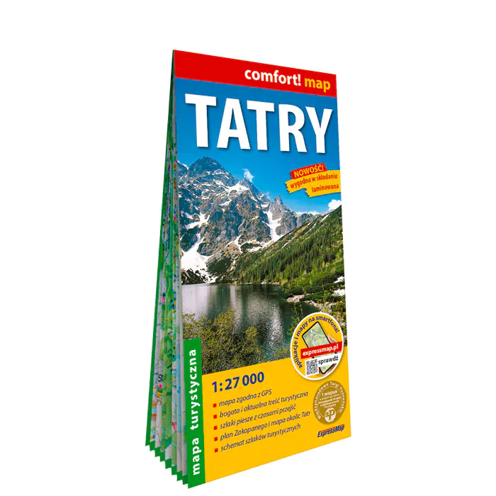 Książka - Tatry laminowana mapa turystyczna 1:27 000