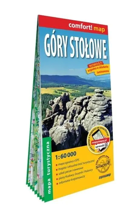 Książka - Góry Stołowe laminowana mapa turystyczna 1:60 000