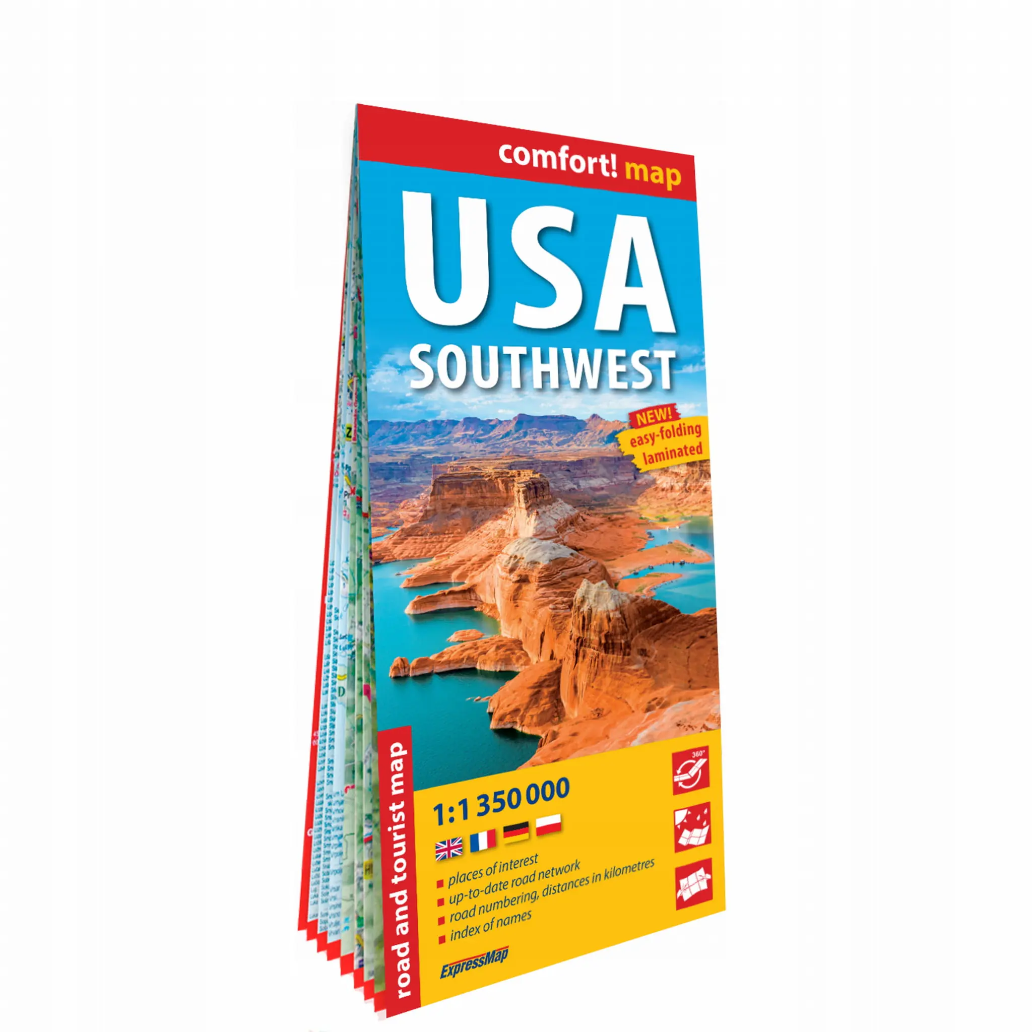 Książka - USA południowo-zachodnie / USA Southwest. Mapa samochodowo-turystyczna 1:1 350 000