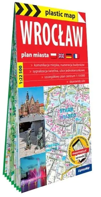 Książka - Wrocław. Foliowany plan miasta 1:22 500