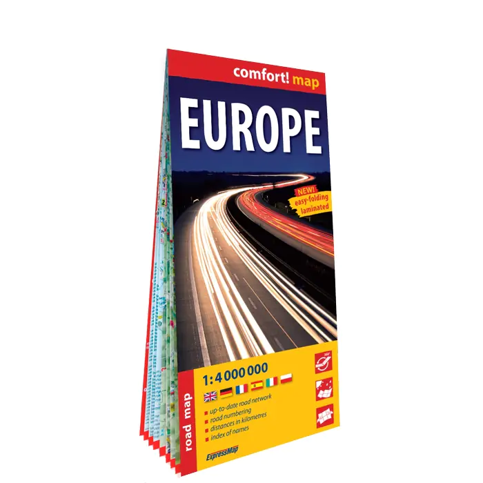 Książka - Europa (Europe). Mapa samochodowa  1:4 000 000