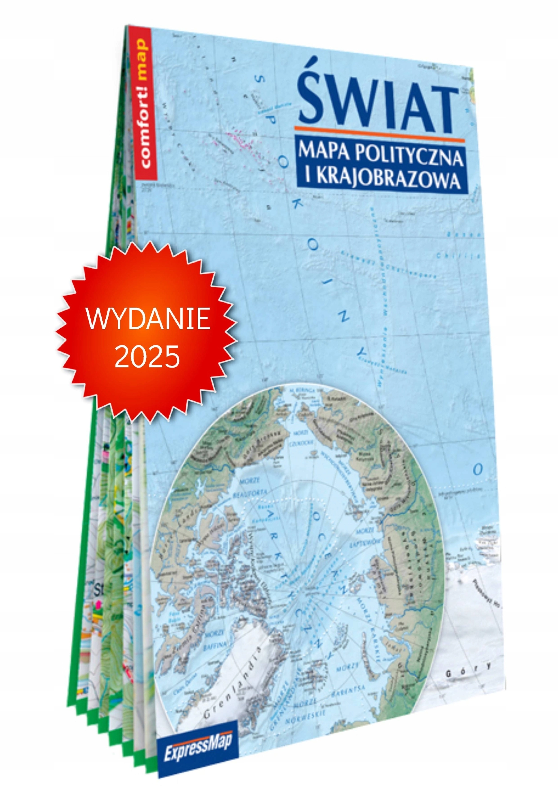 Książka - Świat mapa polityczna i krajobrazowa 1:31 000 000