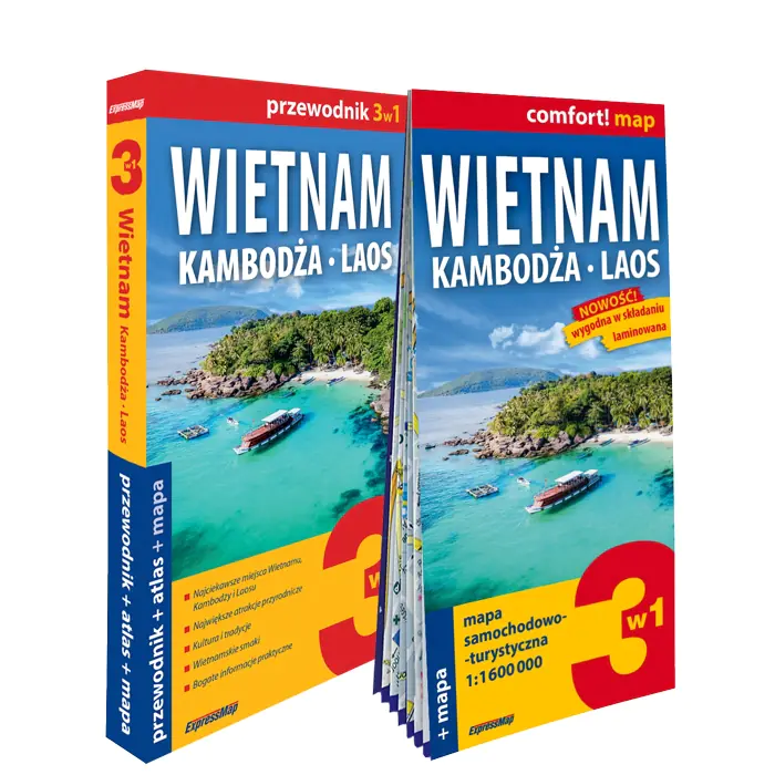 Książka - Wietnam Kambodża Laos zestaw przewodnikowy 3w1