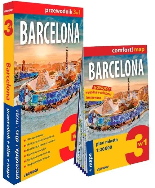Książka - Barcelona 3w1 przewodnik + atlas + mapa