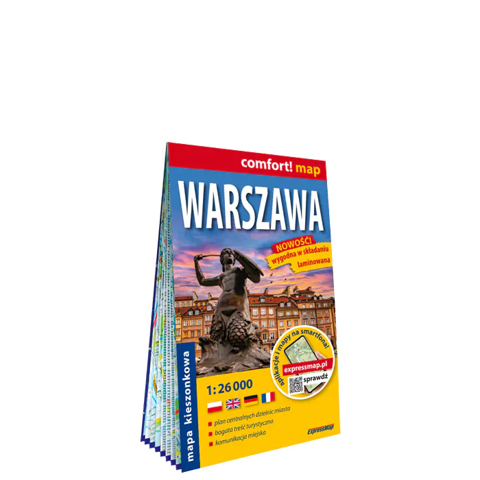 Książka - Warszawa plan miasta 1:26 000 laminat MIDI 2025